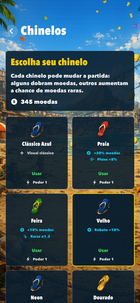 Loja de skins de chinelo em Tap Flip Flop